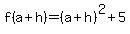 f%28a%2Bh%29=%28a%2Bh%29%5E2%2B5