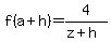 f%28a%2Bh%29+=+4%2F%28z%2Bh%29