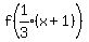 f%28expr%281%2F3%29%28x%2B1%29%29
