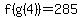 f%28g%284%29%29=285