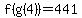 f%28g%284%29%29=441