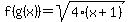 f%28g%28x%29%29+=+sqrt%284%28x%2B1%29%29