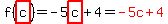 f%28highlight%28c%29%29=-5highlight%28c%29%2B4=red%28-5c%2B4%29
