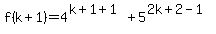 f%28k%2B1%29=4%5E%28k%2B1%2B1%29%2B5%5E%282k%2B2-1%29