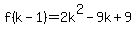 f%28k-1%29=2k%5E2-9k%2B9