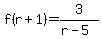 f%28r%2B1%29=3%2F%28r-5%29