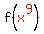 f%28red%28x%5E9%29%29