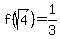 f%28sqrt%284%29%29+=+1%2F3