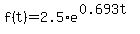 f%28t%29=2.5%2Ae%5E%280.693t%29