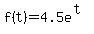f%28t%29=4.5e%5E%28t%29