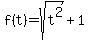 f%28t%29+=+sqrt%28t%5E2%29+%2B+1