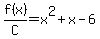 f%28x%29%2FC=x%5E2%2Bx-6
