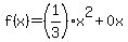 f%28x%29=%281%2F3%29x%5E2%2B0x