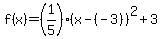 f%28x%29=%281%2F5%29%28x-%28-3%29%29%5E2%2B3