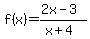 f%28x%29=%282x-3%29%2F%28x%2B4%29