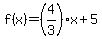 f%28x%29=%284%2F3%29%2Ax%2B5