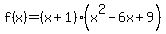 f%28x%29=%28x%2B1%29%28x%5E2-6x%2B9%29