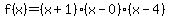 f%28x%29=%28x%2B1%29%28x-0%29%28x-4%29