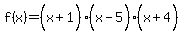 f%28x%29=%28x%5E%22%22%2B1%29%28x%5E%22%22-5%29%28x%5E%22%22%2B4%29