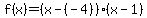 f%28x%29=%28x-%28-4%29%29%28x-1%29