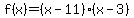 f%28x%29=%28x-11%29%28x-3%29