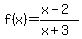 f%28x%29=%28x-2%29%2F%28x%2B3%29