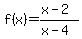 f%28x%29=%28x-2%29%2F%28x-4%29