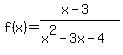 f%28x%29=%28x-3%29%2F%28x%5E2-3x-4%29
