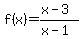 f%28x%29=%28x-3%29%2F%28x-1%29