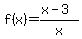 f%28x%29=%28x-3%29%2Fx
