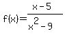 f%28x%29=%28x-5%29%2F%28x%5E2-9%29