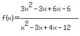 f%28x%29=+%283x%5E2-3x%2B6x-6%29%2F%28x%5E2-3x%2B4x-12%29