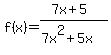 f%28x%29=+%287x%2B5%29%2F%287x%5E2%2B5x%29+