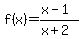 f%28x%29=+%28x-1%29+%2F%28x%2B2%29