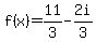 f%28x%29=+11%2F3-2i%2F3