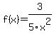 f%28x%29=+3%2F5x%5E2