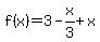 f%28x%29=+3-x%2F3%2Bx