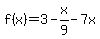 f%28x%29=+3-x%2F9-7x