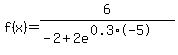 f%28x%29=+6%2F%28-2%2B2e%5E%280.3%2A-5%29%29