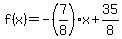 f%28x%29=-%287%2F8%29x%2B35%2F8