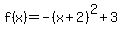 f%28x%29=-%28x%2B2%29%5E2%2B3