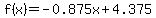 f%28x%29=-0.875x%2B4.375
