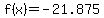 f%28x%29=-21.875