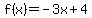 f%28x%29=-3x%2B4