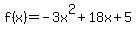 f%28x%29=-3x%5E2%2B18x%2B5