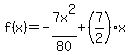 f%28x%29=-7x%5E2%2F80%2B%287%2F2%29x