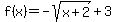 f%28x%29=-sqrt%28x%2B2%29%2B3