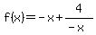 f%28x%29=-x%2B4%2F%28-x%29