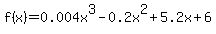 f%28x%29=0.004x%5E3-0.2x%5E2%2B5.2x%2B6
