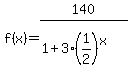 f%28x%29=140%2F%281%2B3%2A%281%2F2%29%5Ex%29